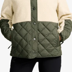 Canyon Hybrid Pile Fleece Damen Oatmeal/Kambaba Green