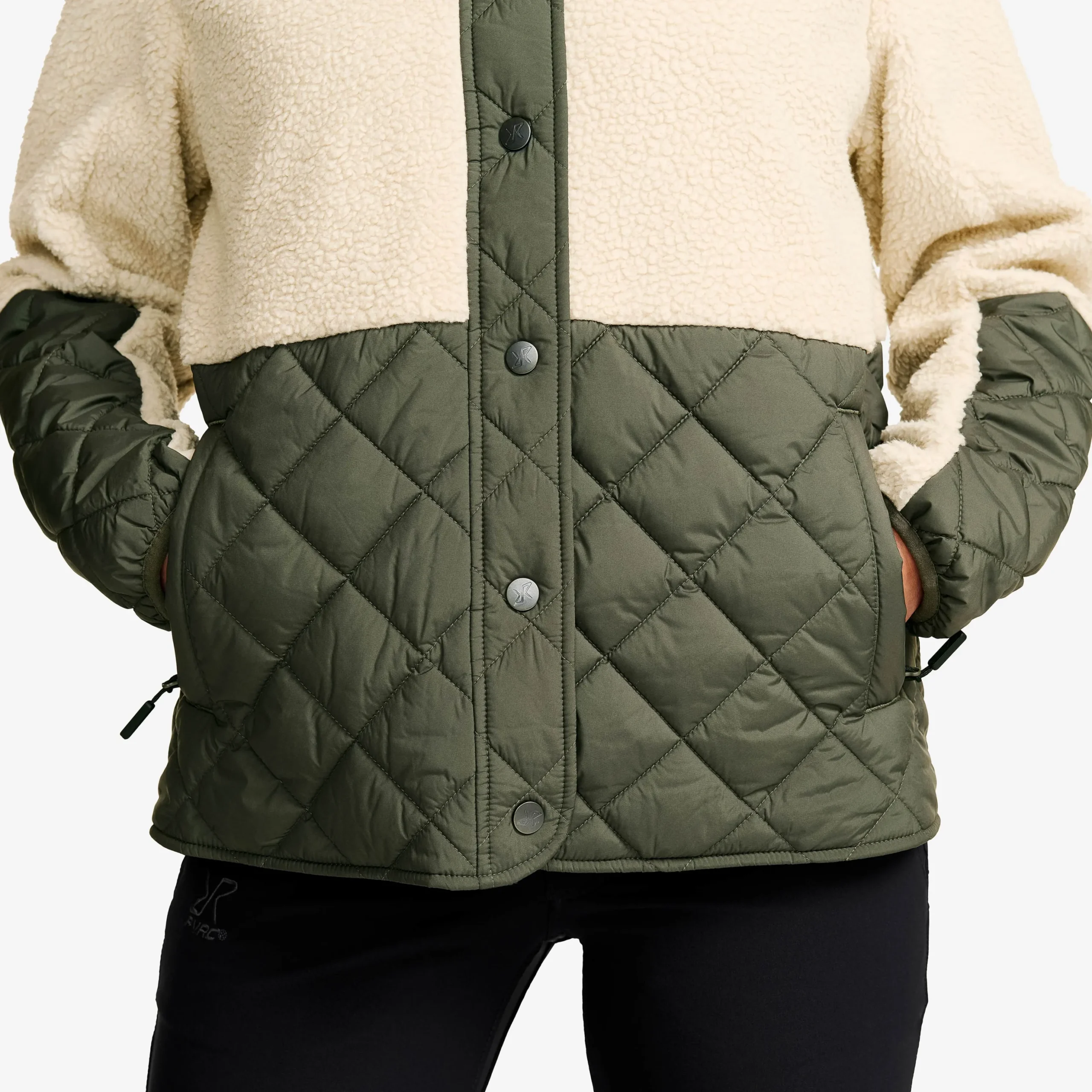 Canyon Hybrid Pile Fleece Damen Oatmeal/Kambaba Green