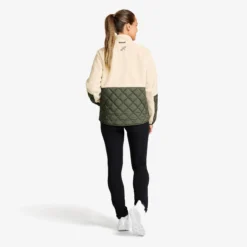Canyon Hybrid Pile Fleece Damen Oatmeal/Kambaba Green