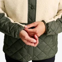 Canyon Hybrid Pile Fleece Damen Oatmeal/Kambaba Green
