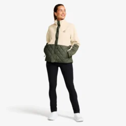 Canyon Hybrid Pile Fleece Damen Oatmeal/Kambaba Green
