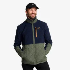 Canyon Hybrid Pile Fleece Herren Navy/Kambaba Green