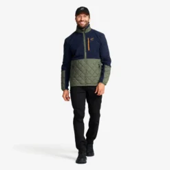 Canyon Hybrid Pile Fleece Herren Navy/Kambaba Green