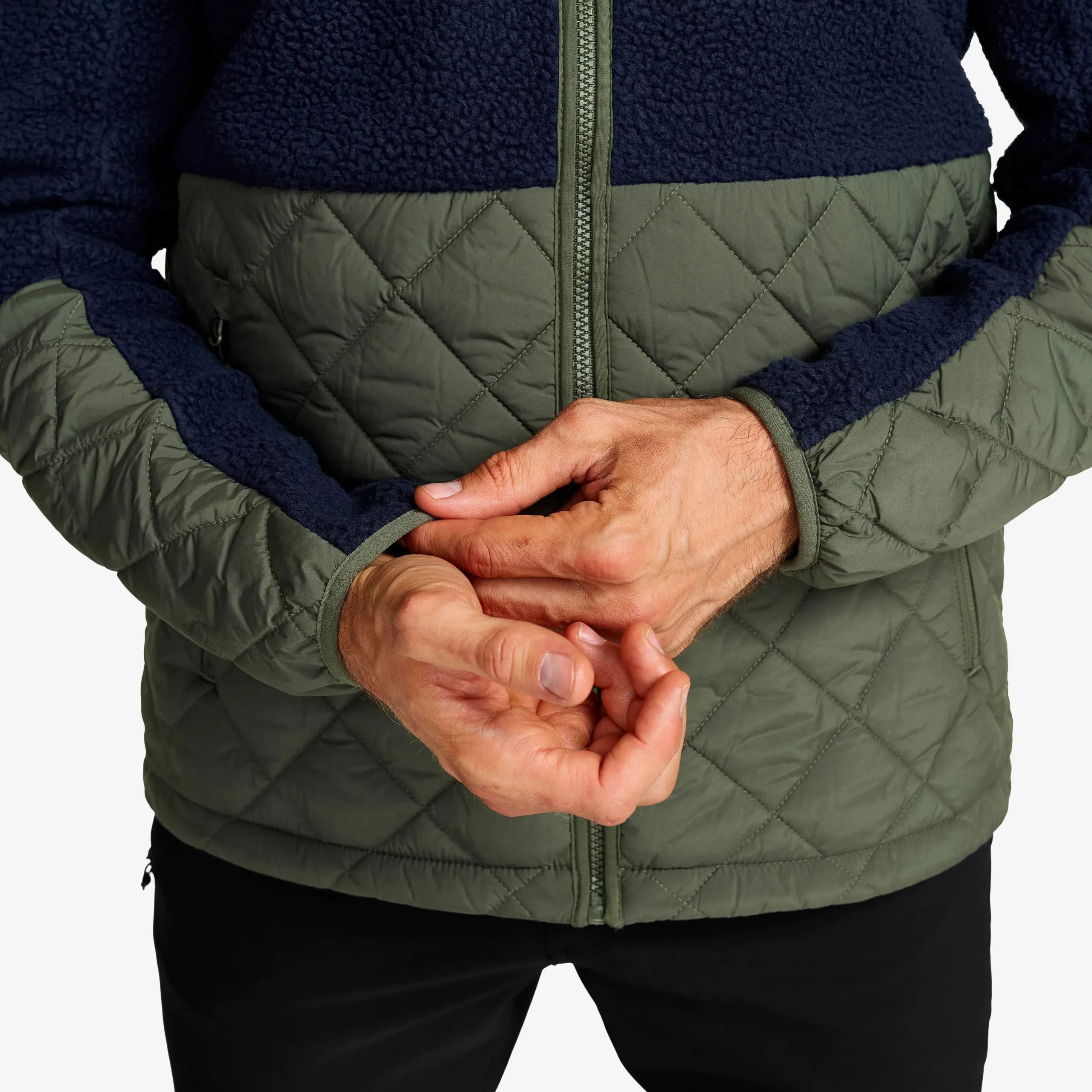 Canyon Hybrid Pile Fleece Herren Navy/Kambaba Green