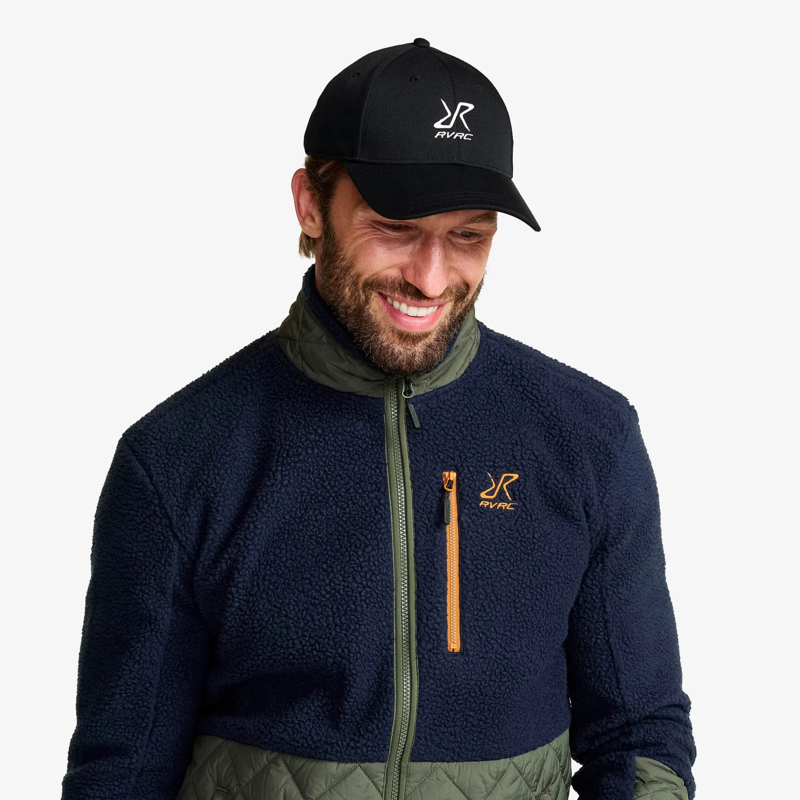 Canyon Hybrid Pile Fleece Herren Navy/Kambaba Green
