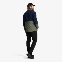 Canyon Hybrid Pile Fleece Herren Navy/Kambaba Green
