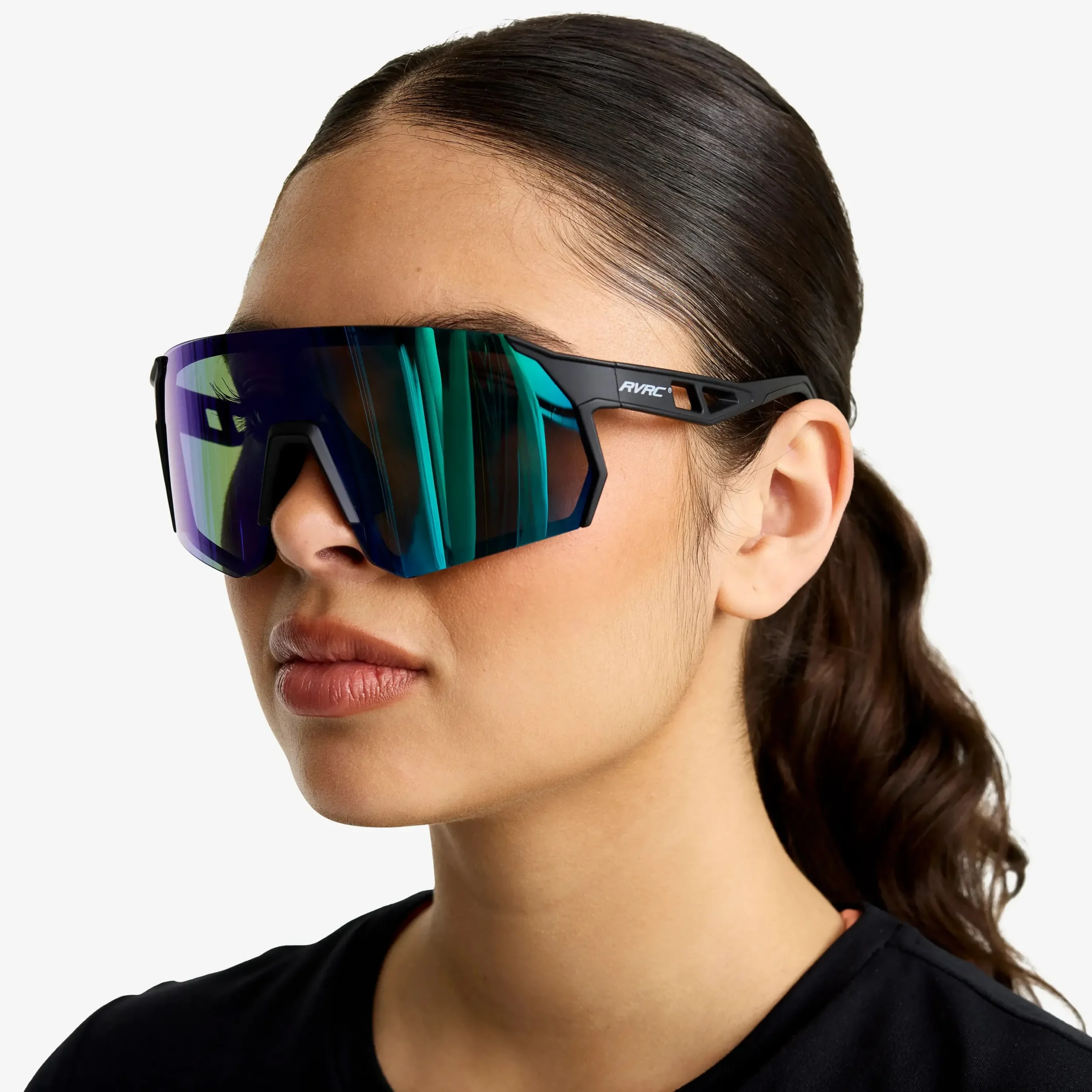 Castor Polarized Sports Sunglasses Black/Green Blue