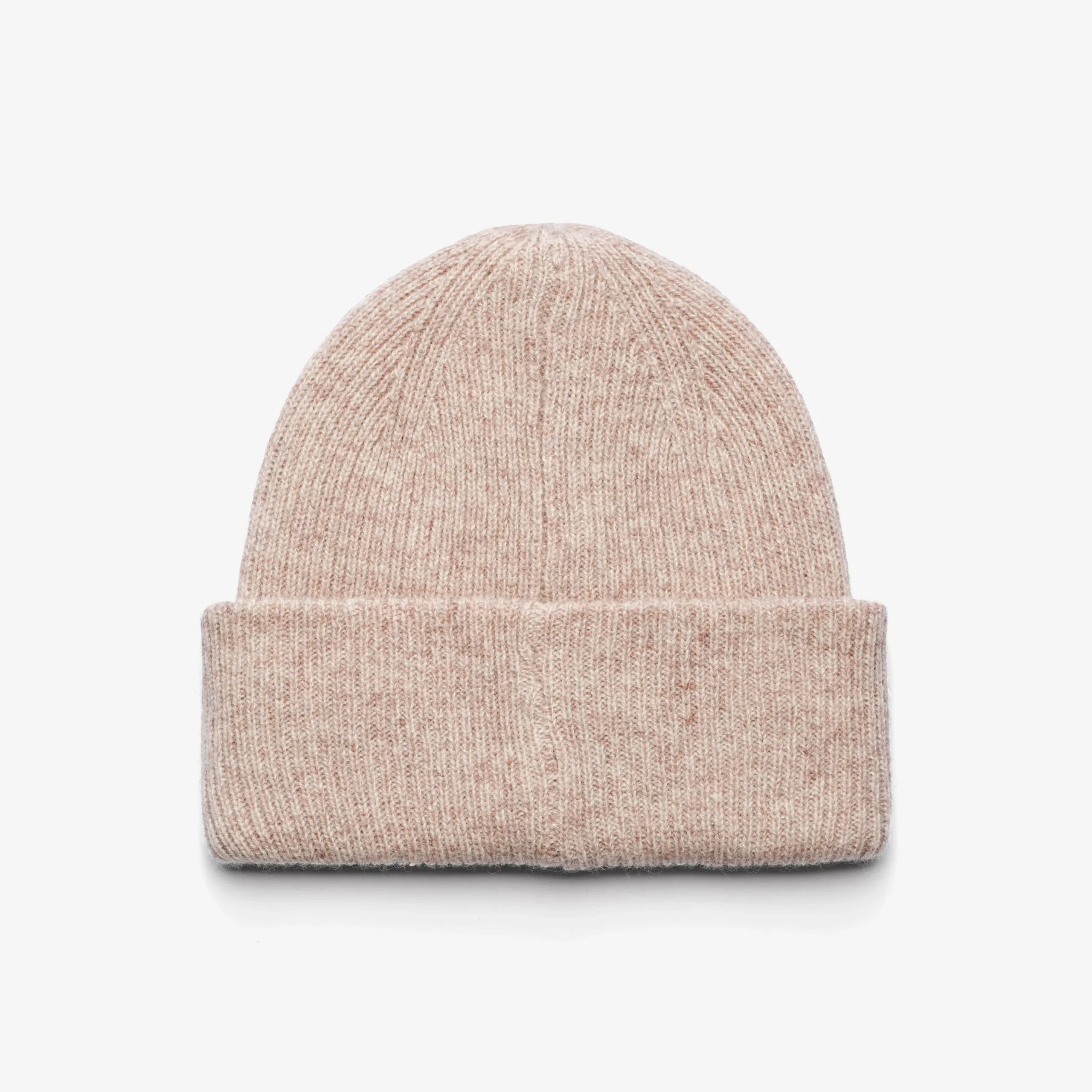 Cave Wool Rib Knit Beanie Beige Melange