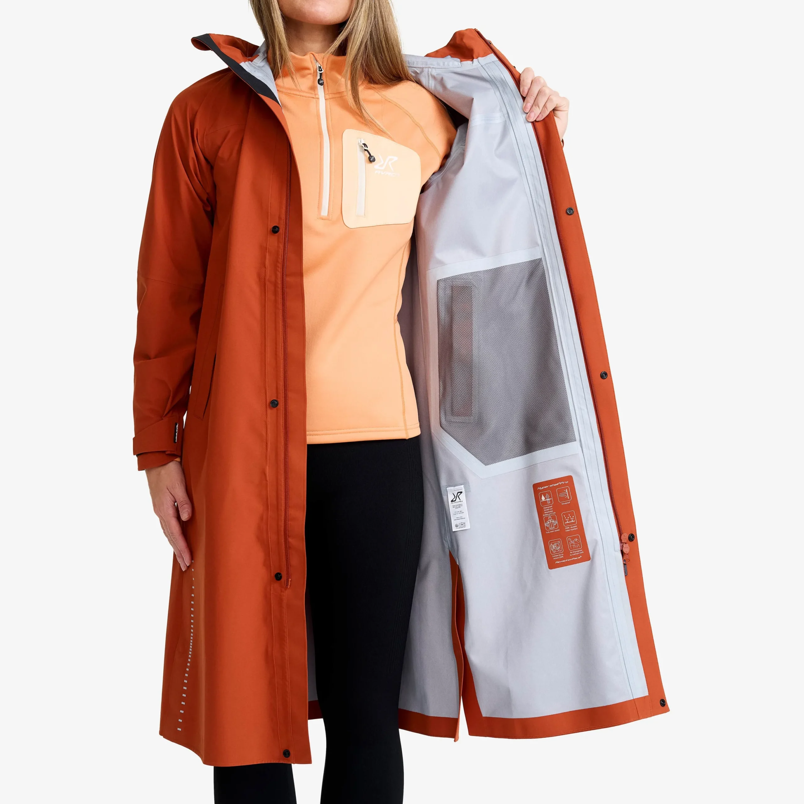 Cloud 3L Long Shell Parka Damen Rusty Orange