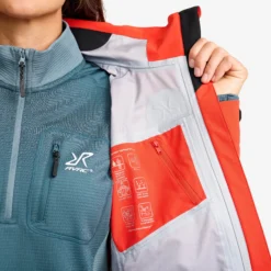 Cloud 3L Shell Jacket Damen Aurora Red