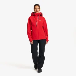 Cyclone 3L Shell Jacket Damen Aura Red