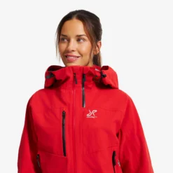 Cyclone 3L Shell Jacket Damen Aura Red
