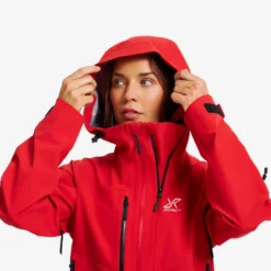 Cyclone 3L Shell Jacket Damen Aura Red