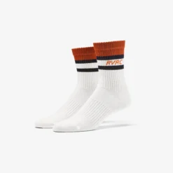 Daily Striped Socks Navy/Terracotta Brown