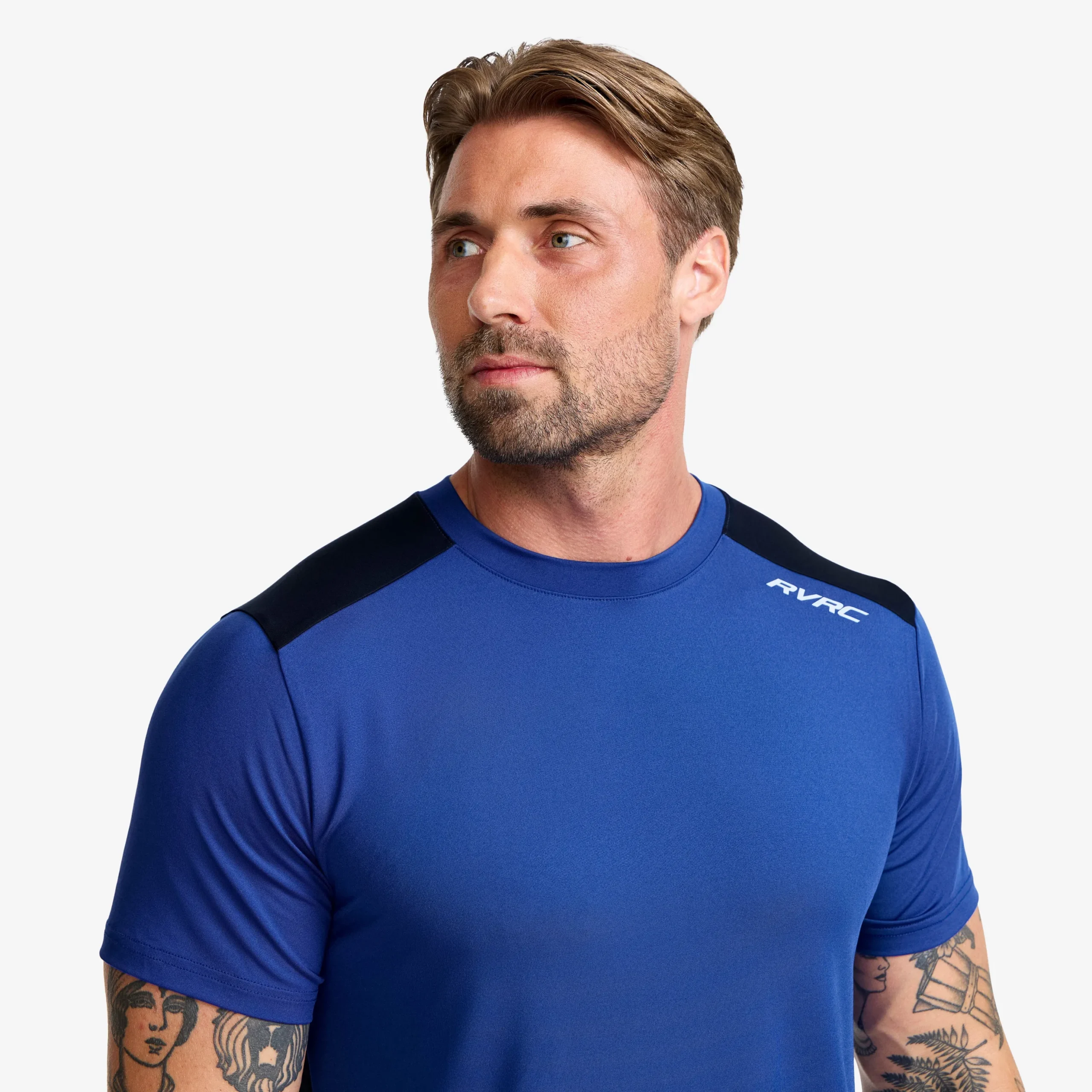 Direction Active Contrast T-shirt Herren Surf The Web/Navy