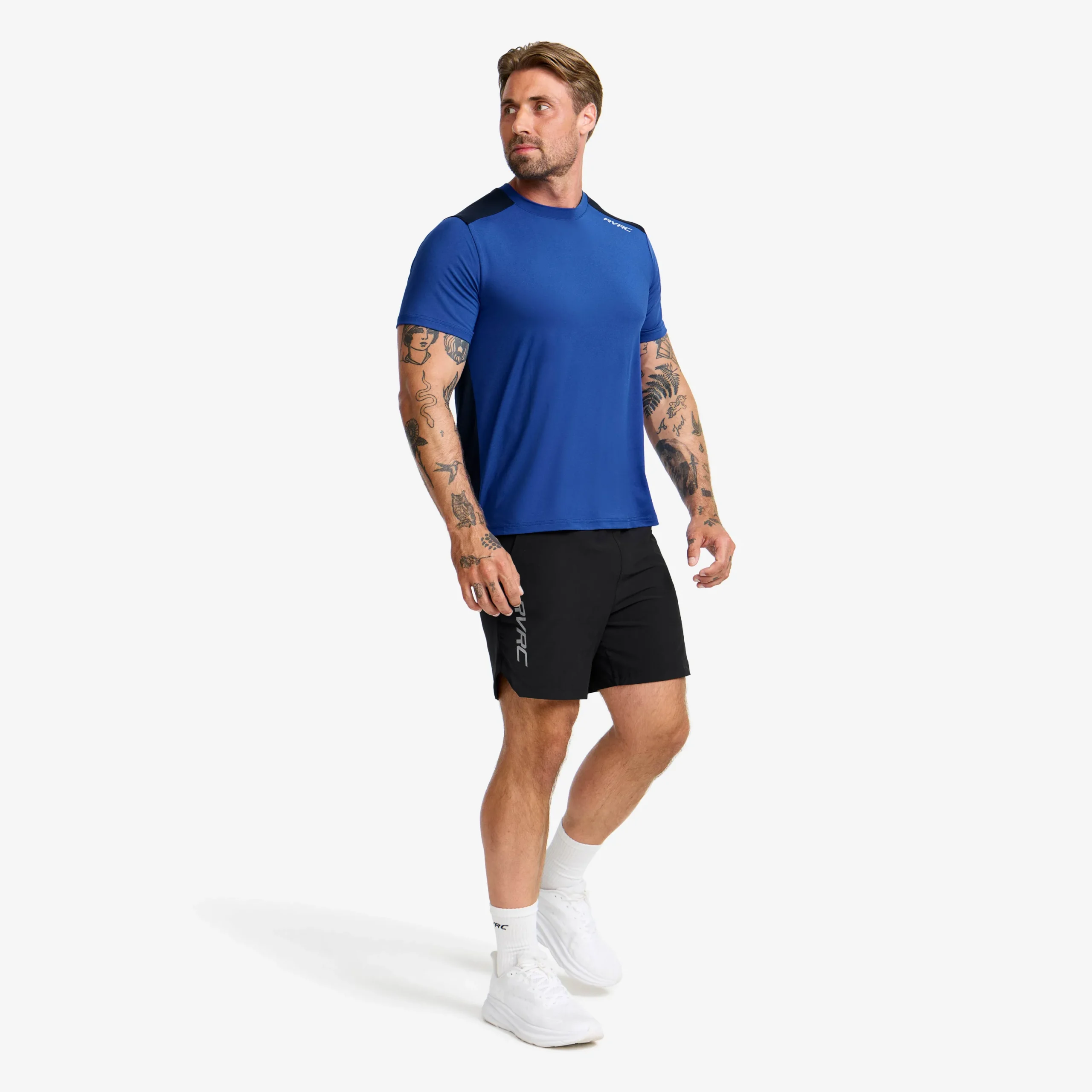 Direction Active Contrast T-shirt Herren Surf The Web/Navy