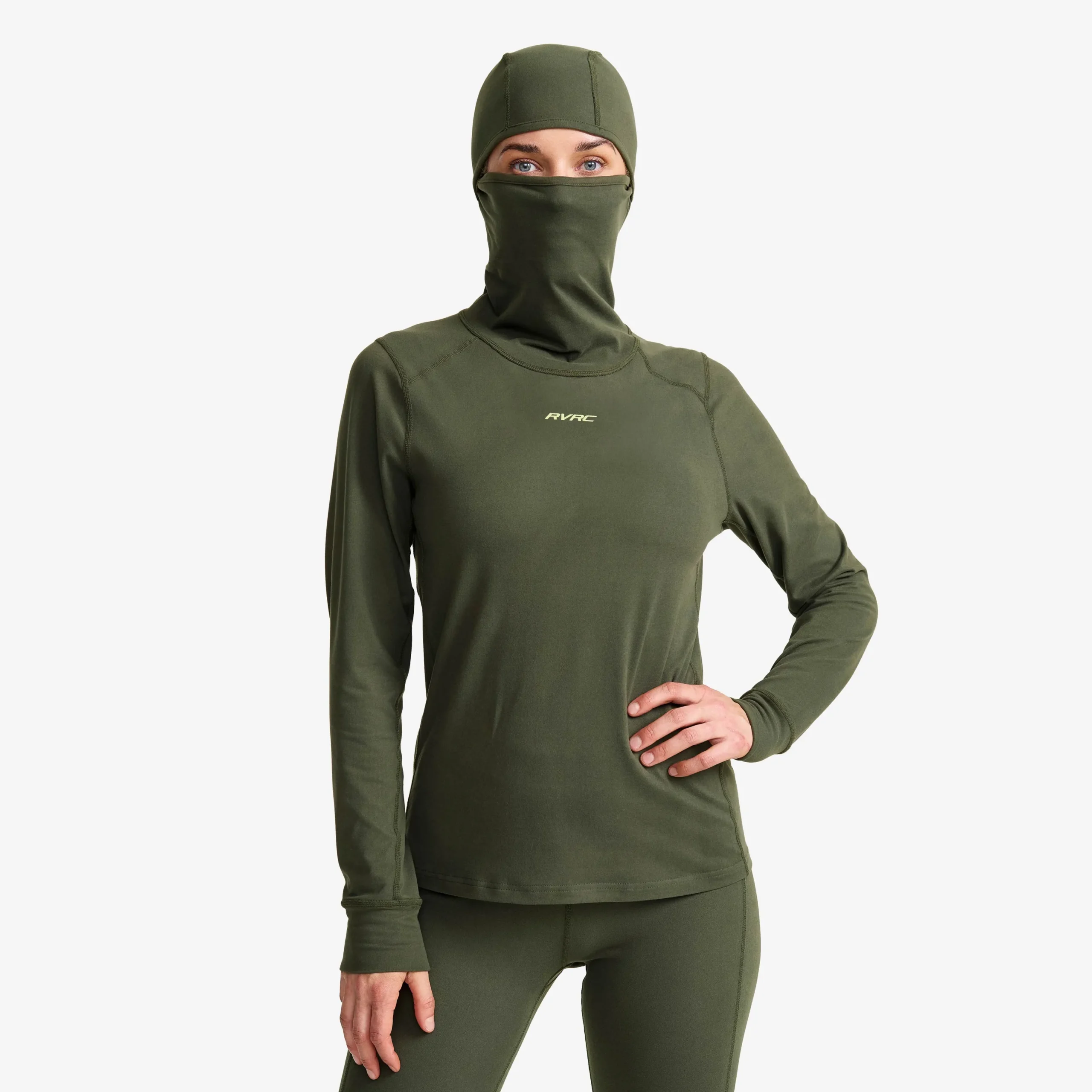 Downhill Base Layer Balaclava Top Damen Kambaba Green