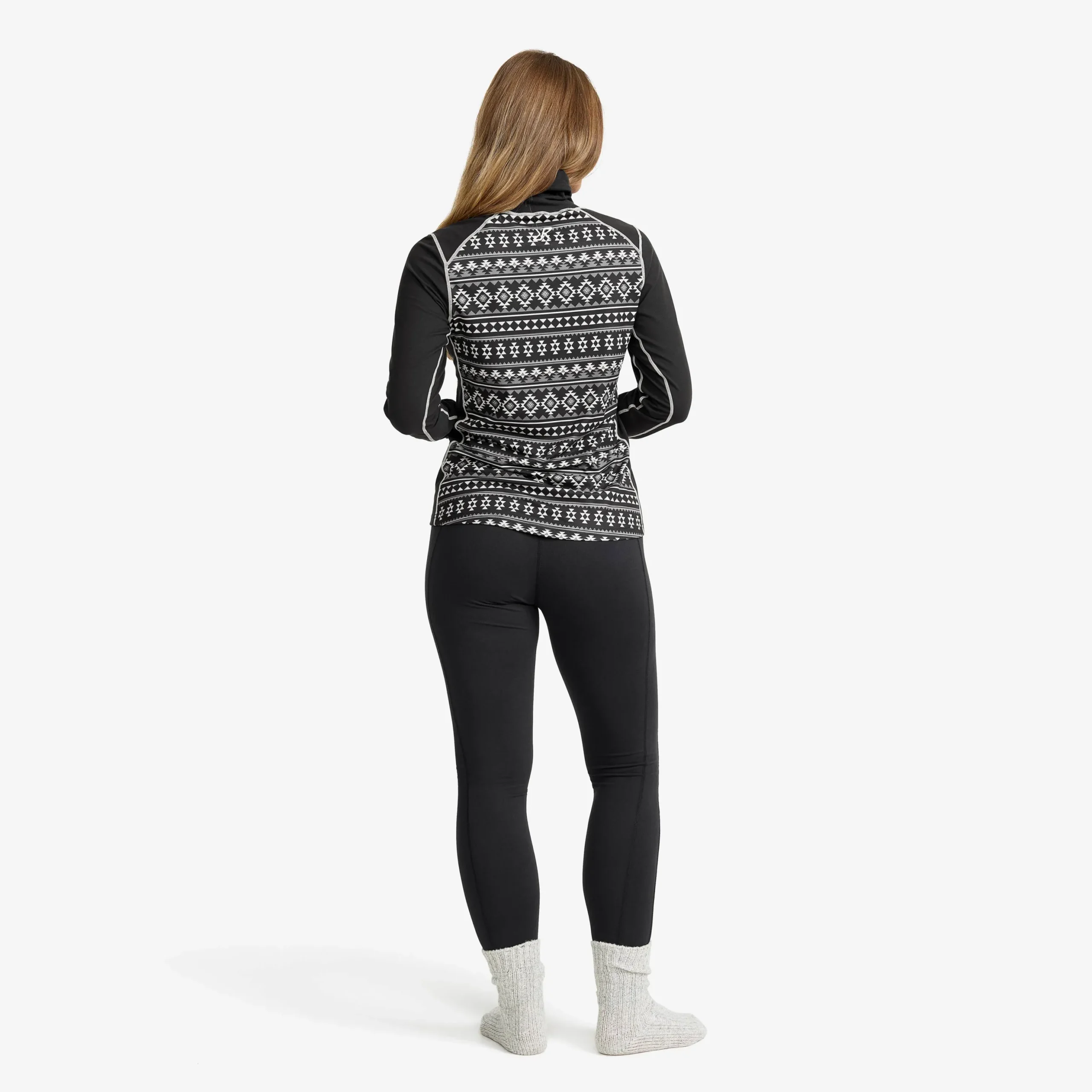 Downhill Base Layer Turtleneck Top Damen Black/Peyote