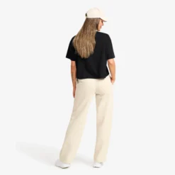 Easy Cropped T-shirt Damen Black