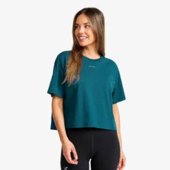 Easy Cropped T-shirt Damen Legion Blue