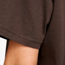 Easy Cropped T-shirt Damen Seal Brown