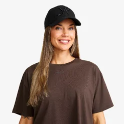 Easy Cropped T-shirt Damen Seal Brown