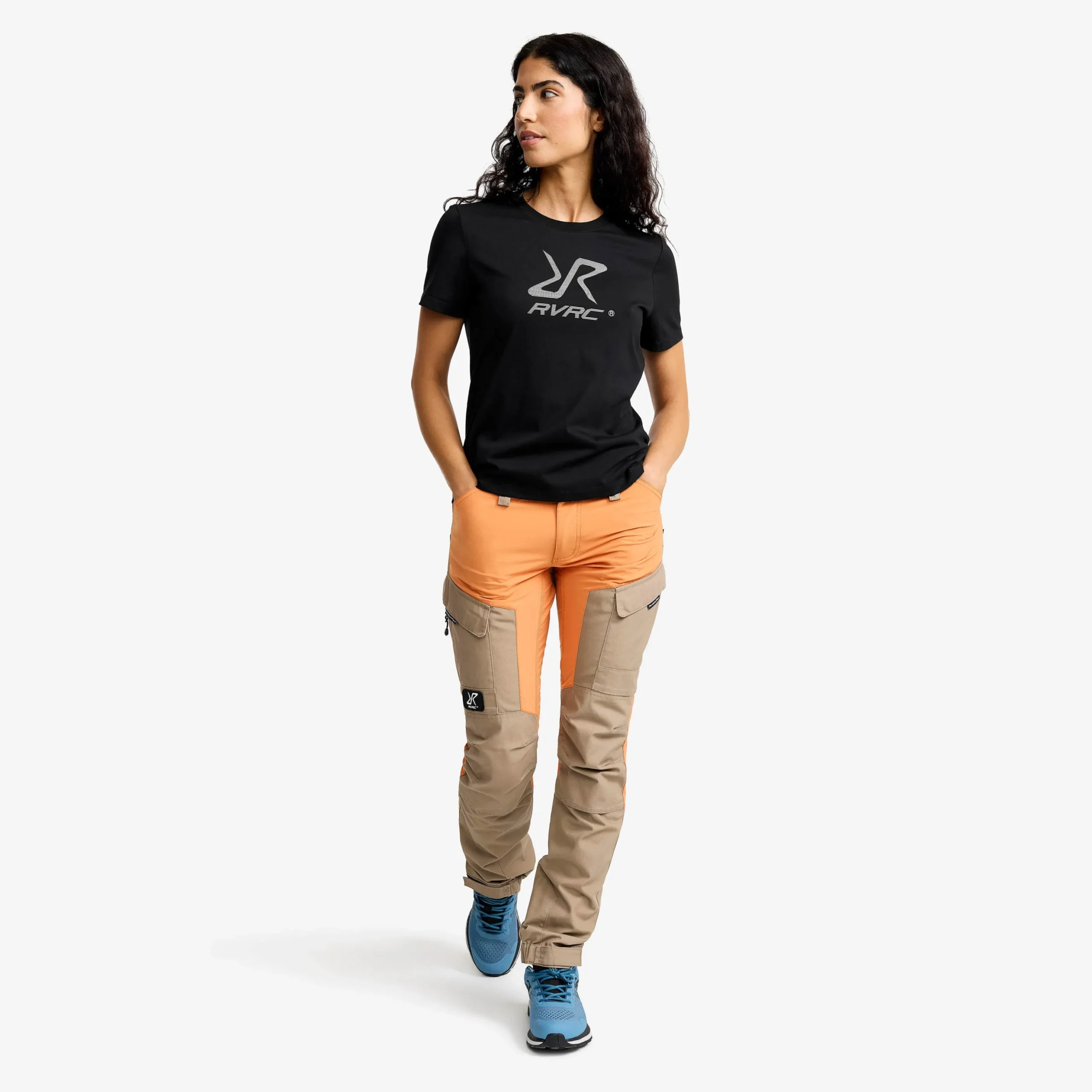 Easy Graphic Logo T-shirt Damen Black