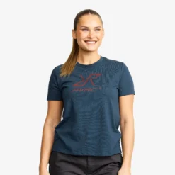 Easy Graphic Logo T-shirt Damen Moonlit Ocean