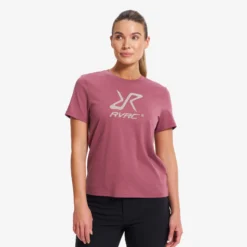 Easy Graphic Logo T-shirt Damen Vintage Rose