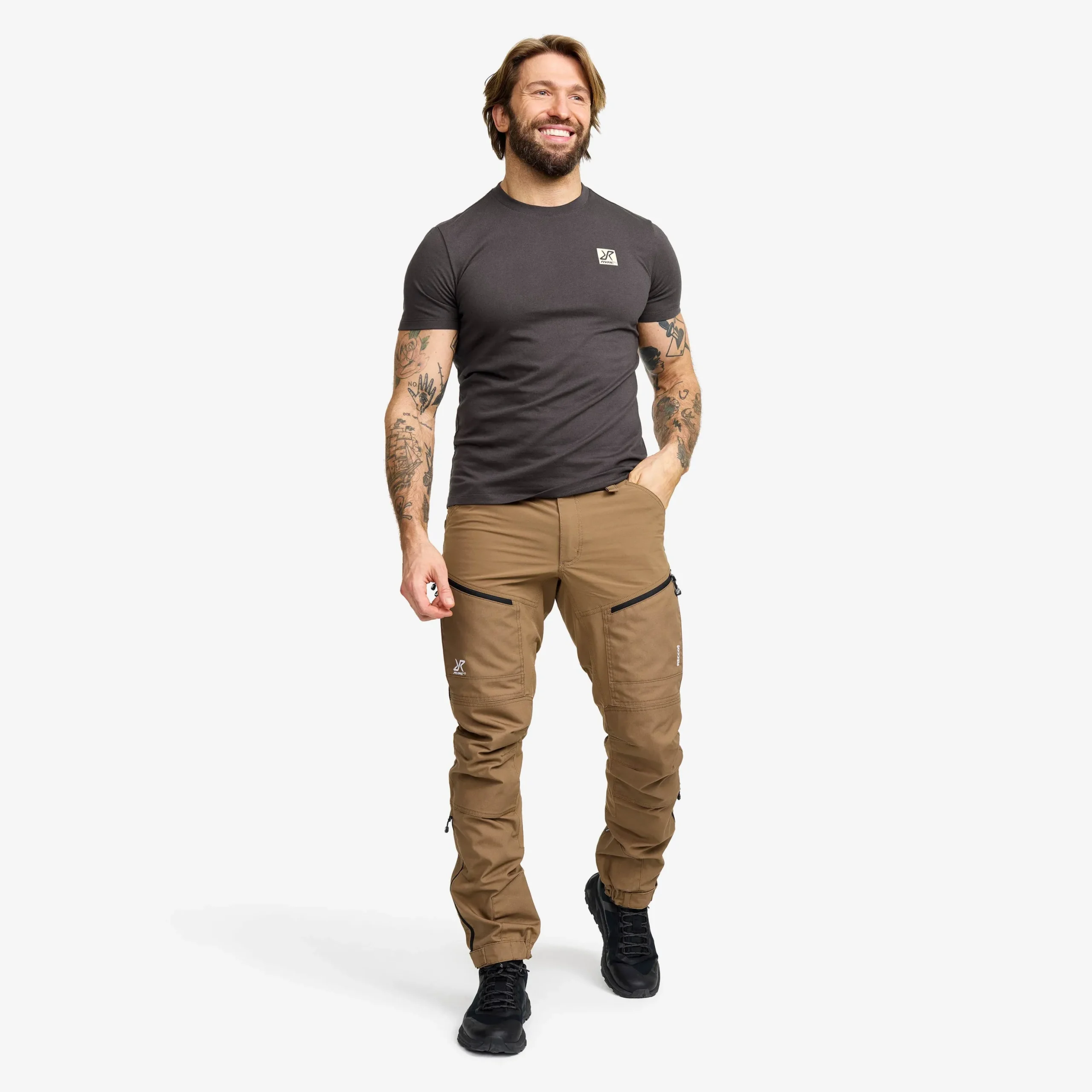 Easy Graphic Logo T-shirt Slim Fit Herren Anthracite