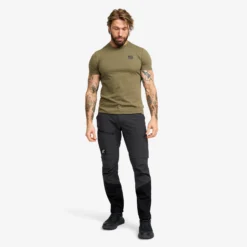 Easy Graphic Logo T-shirt Slim Fit Herren Burnt Olive