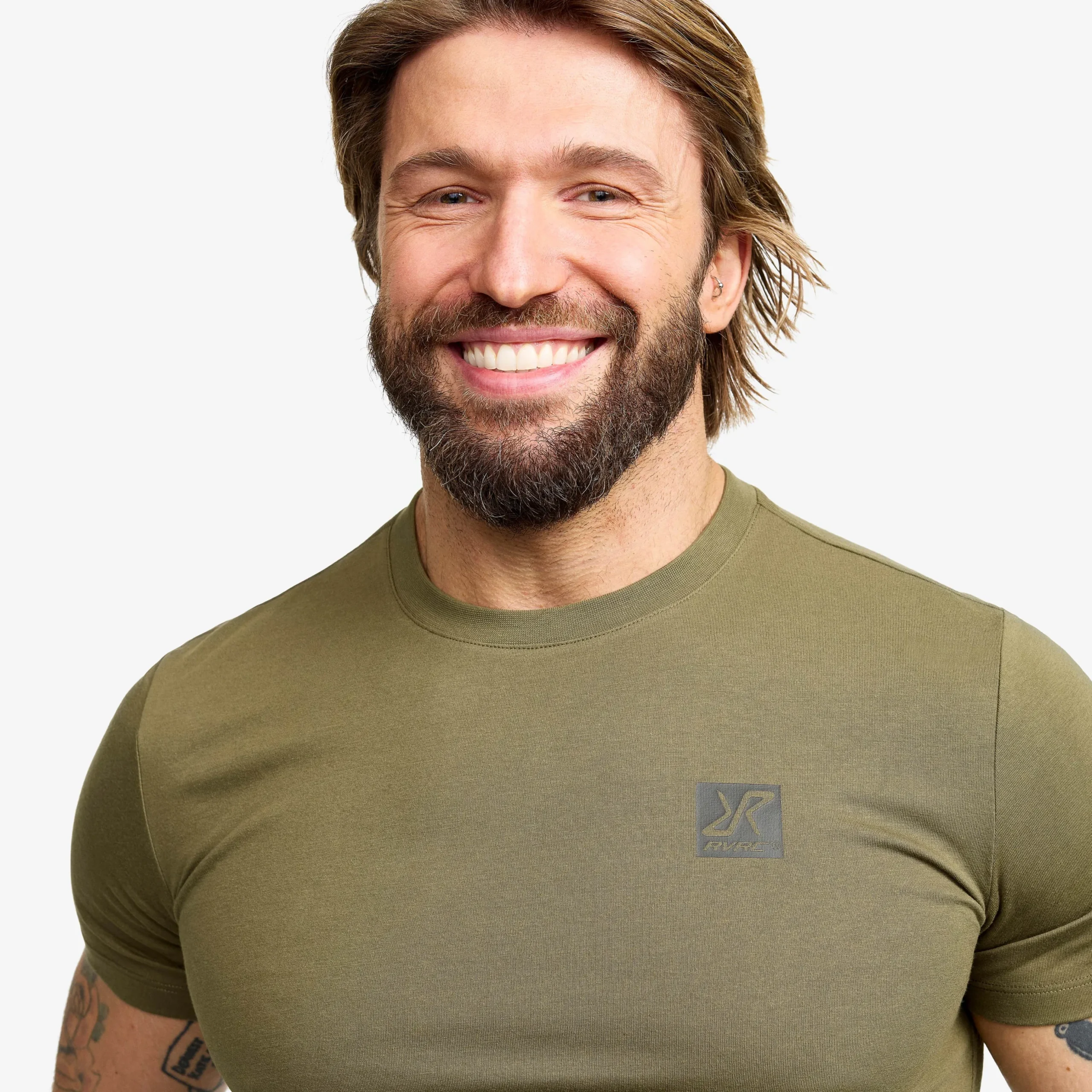 Easy Graphic Logo T-shirt Slim Fit Herren Burnt Olive