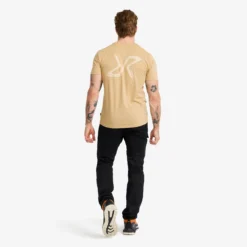 Easy Graphic Logo T-shirt Slim Fit Herren Safari Beige