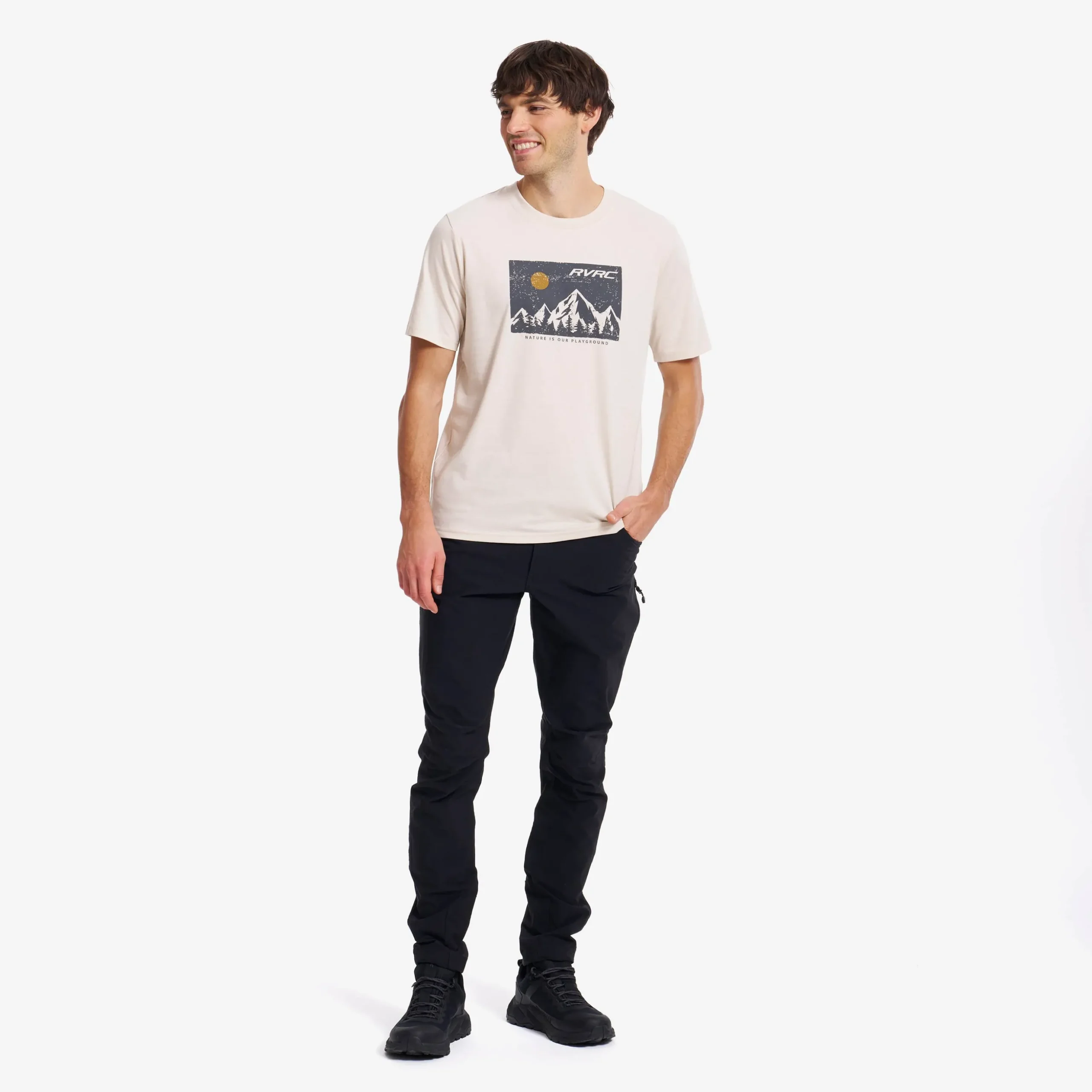 Easy Graphic T-shirt Herren Oatmeal