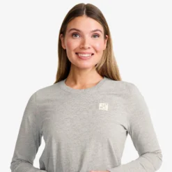 Easy Long-sleeved T-shirt Damen Grey Melange