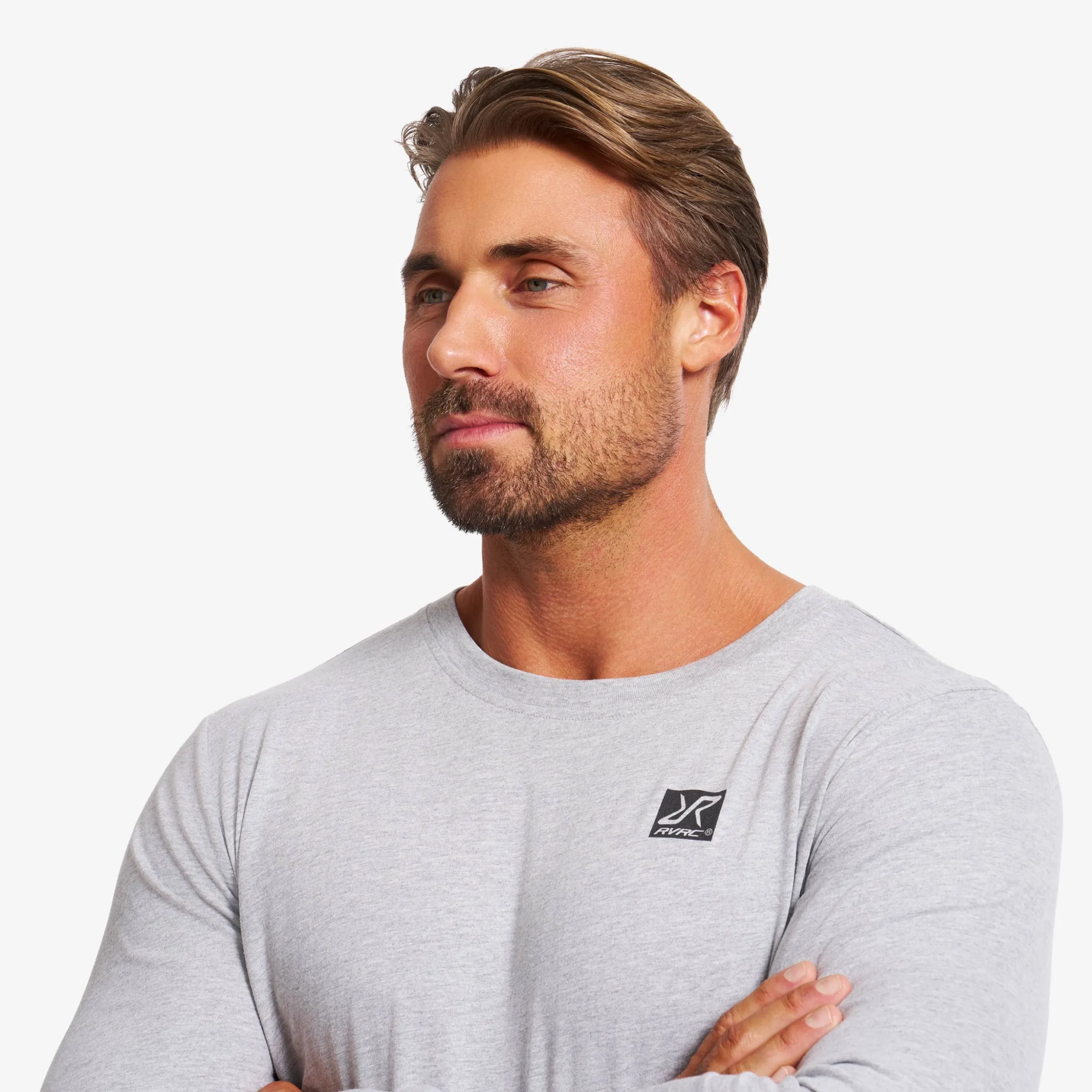 Easy Long-sleeved T-shirt Herren Grey Melange