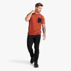 Easy Pocket T-shirt Herren Rusty Orange