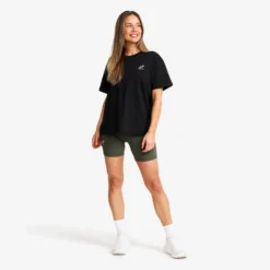 Easy Relaxed T-shirt Damen Black