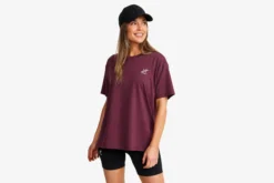 Easy Relaxed T-shirt Damen Mauve Wine