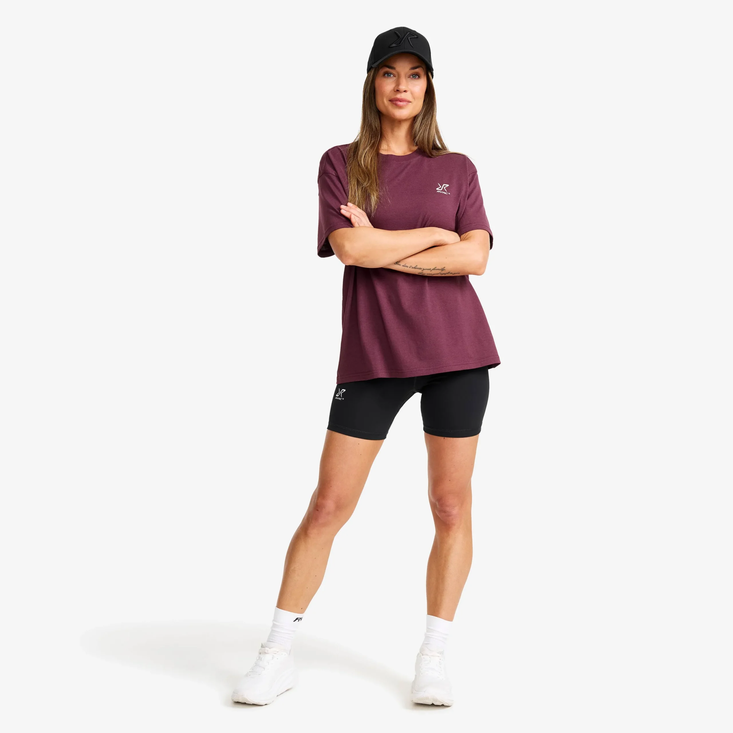Easy Relaxed T-shirt Damen Mauve Wine