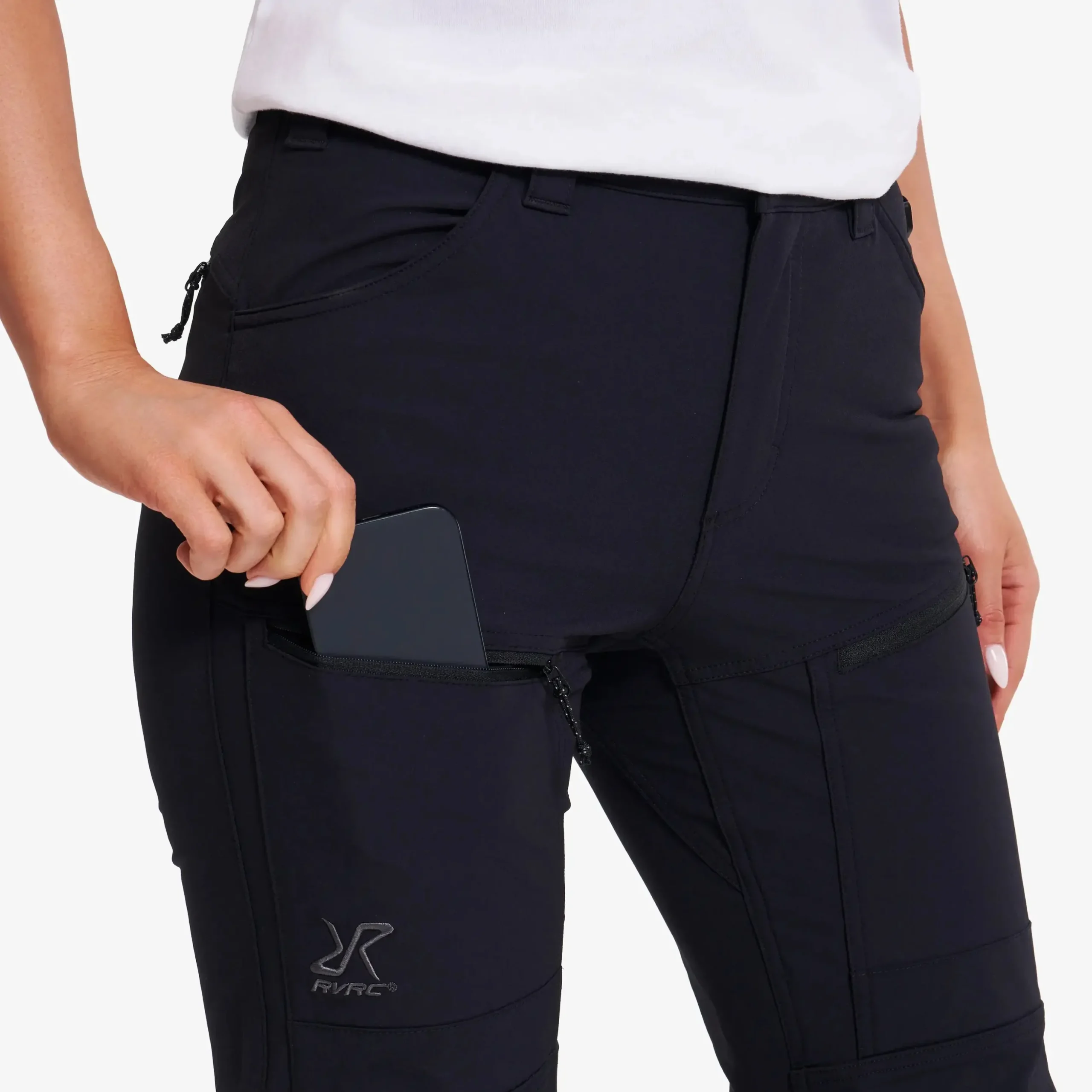 Edge High-waist Stretch Pants Damen Black