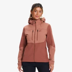 Edge Stretch Jacket Damen Cedar Wood/Pink Mahogany
