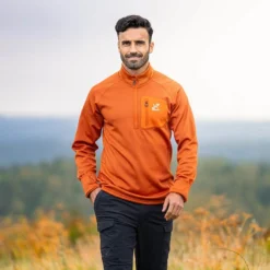 Evolution Half-zip Stretch Fleece Herren Terracotta Brown