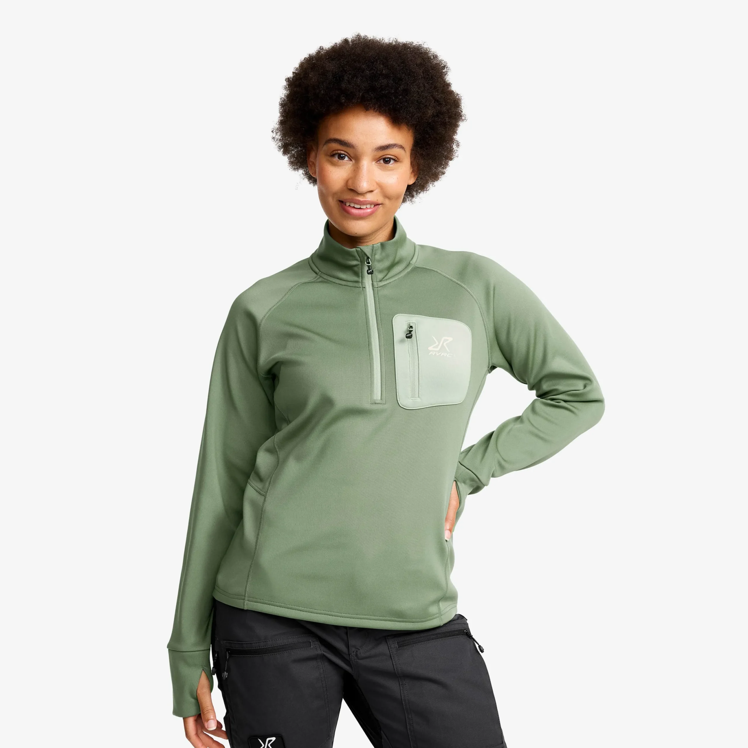 Evolution Half-zip Stretch Fleece Damen Dusty Green