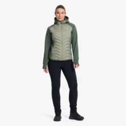 Evolution Hybrid Fleece Jacket Damen Balsam Green/Shadow