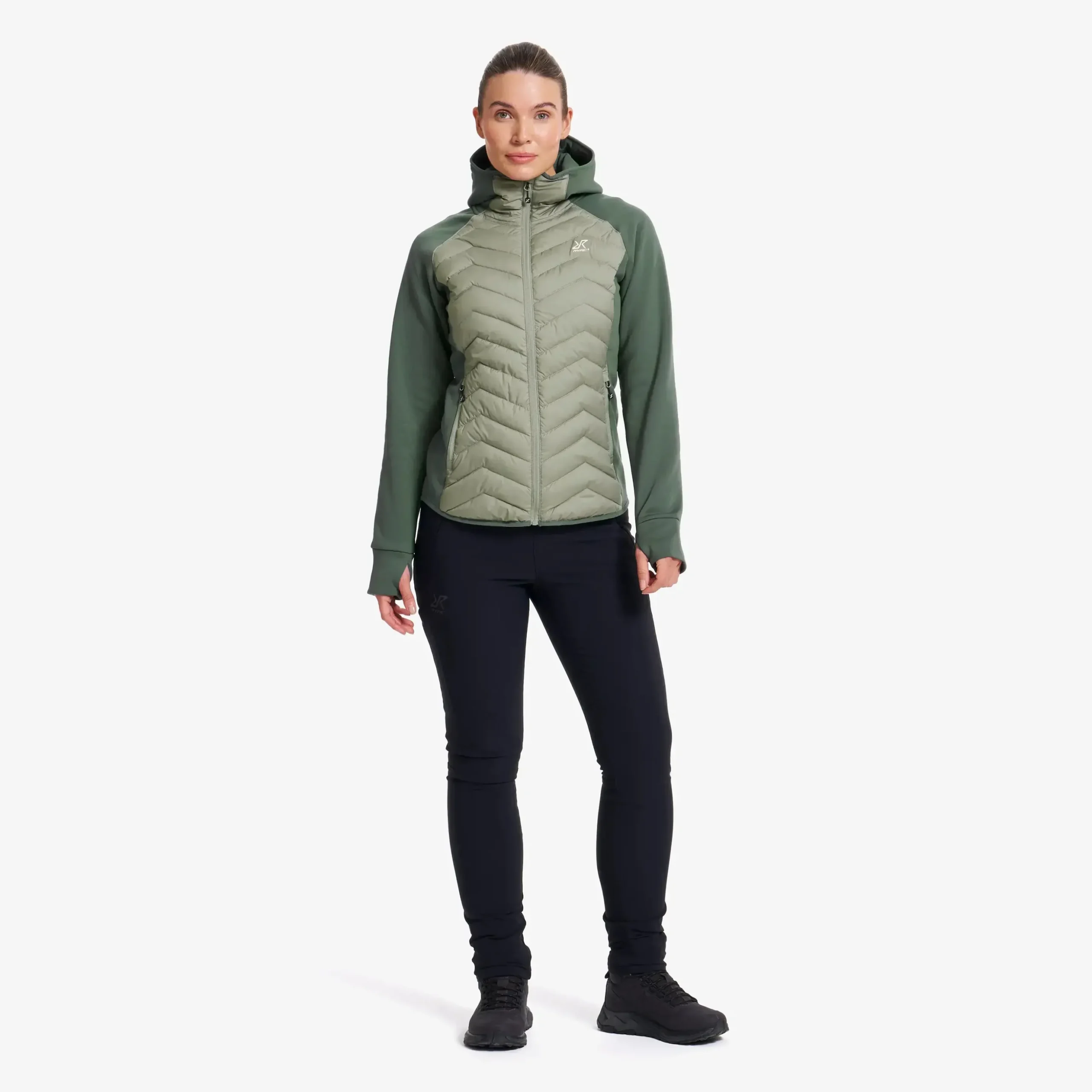 Evolution Hybrid Fleece Jacket Damen Balsam Green/Shadow