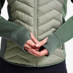 Evolution Hybrid Fleece Jacket Damen Balsam Green/Shadow