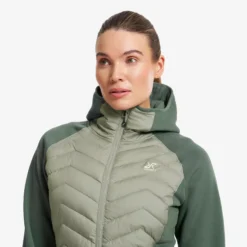Evolution Hybrid Fleece Jacket Damen Balsam Green/Shadow