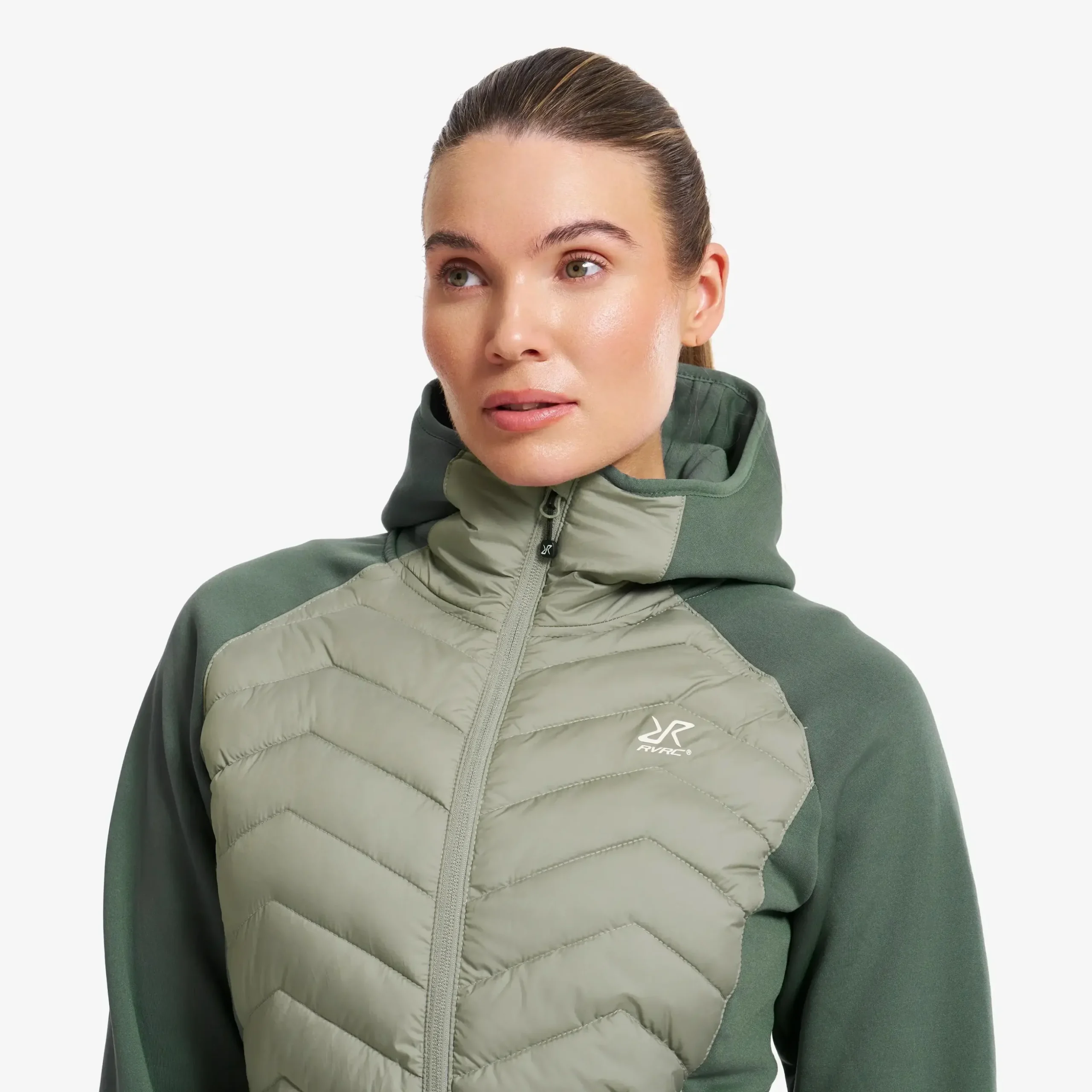 Evolution Hybrid Fleece Jacket Damen Balsam Green/Shadow