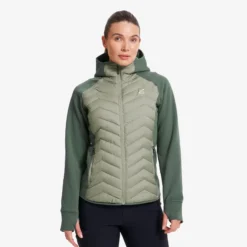 Evolution Hybrid Fleece Jacket Damen Balsam Green/Shadow